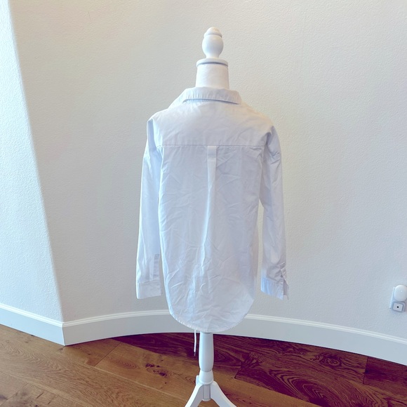 J for Justify White Button Down Hidden Buttons Collared - Size M - Picture 2 of 4